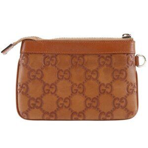 GUCCI GG Pouch 146570 Brown Sima leather unisex